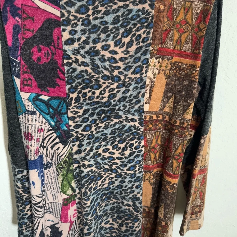 L - Boho | Country | Hippie |Multicolor Patchwork Women's Top - Picture 4 of 5